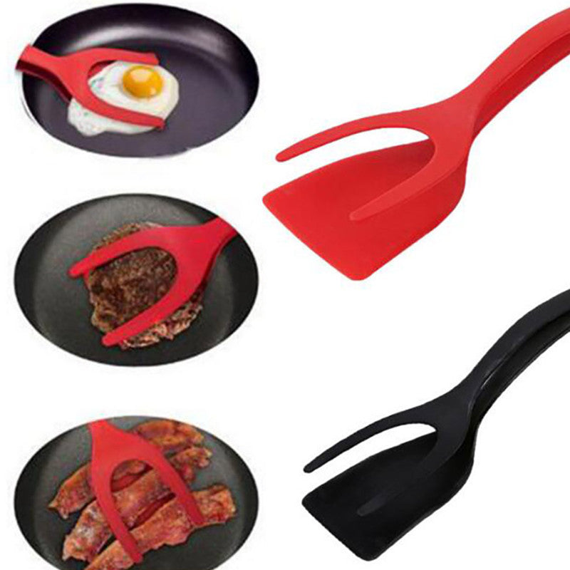 Ultimate 2-In-1 Grip and Flip Silicone Spatula Tongs